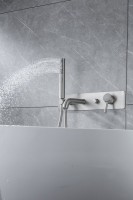 Встраиваемый смеситель для душа и ванны Allen Brau Priority 5.31006-BN С ВНУТРЕННЕЙ ЧАСТЬЮ, брашированный никель