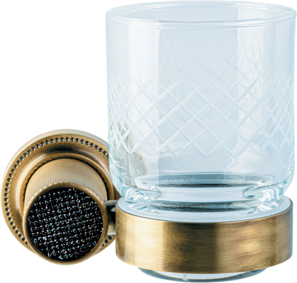 Стакан Boheme Royal Cristal Black Br подвесной, бронза