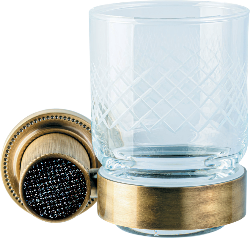 Стакан Boheme Royal Cristal Black Br подвесной, бронза