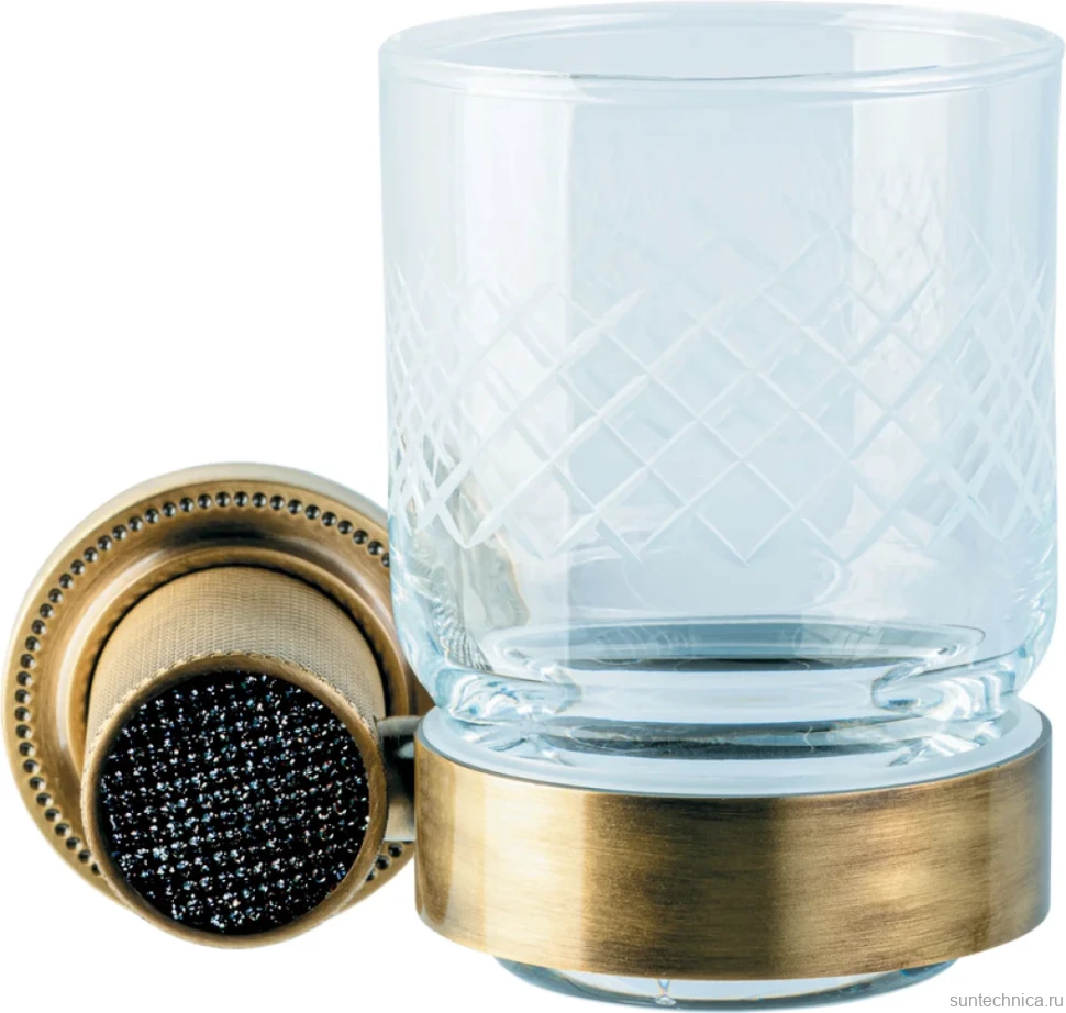Стакан Boheme Royal Cristal Black Br подвесной, бронза