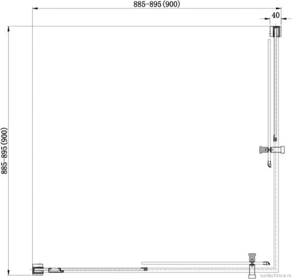 Душевой уголок Aquanet Delta Cube NPE1142 90x90 см