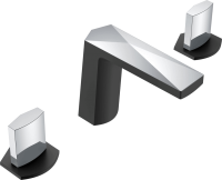 Смеситель для раковины Boheme Venturo 150-BCR-ICE черный, хром