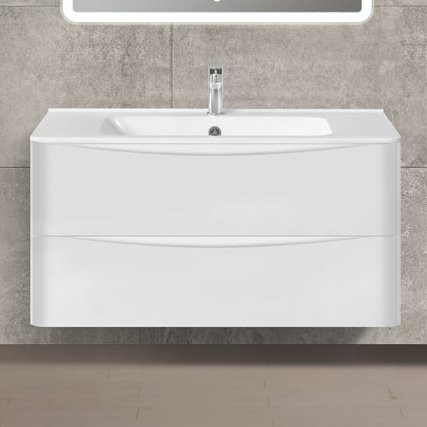 Тумба под раковину Vincea Paola 100, подвесная, белая глянцевая