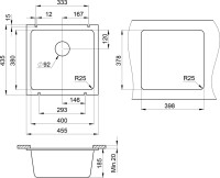 Мойка кухонная Granula 3801, черный