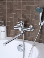 Смеситель с длинным изливом для ванны РМС SL141 SL141-006E Смеситель с длинным изливом для ванны РМС SL141 SL141-006E