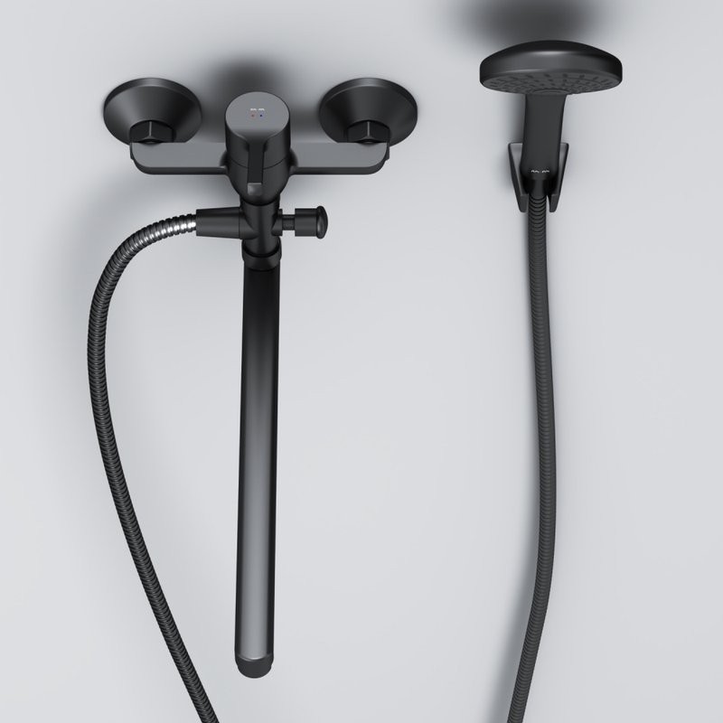 Смеситель с длинным изливом для ванны AM.PM X-Joy S F85B90122 черный