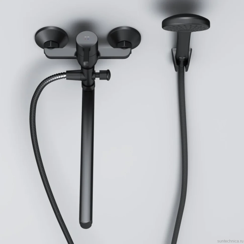 Смеситель с длинным изливом для ванны AM.PM X-Joy S F85B90122 черный