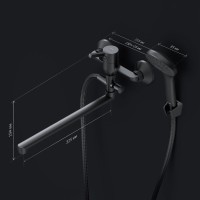 Смеситель с длинным изливом для ванны AM.PM X-Joy S F85B90122 черный Смеситель с длинным изливом для ванны AM.PM X-Joy S F85B90122 черный