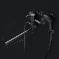 Смеситель с длинным изливом для ванны AM.PM X-Joy S F85B90122 черный Смеситель с длинным изливом для ванны AM.PM X-Joy S F85B90122 черный