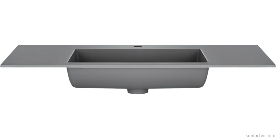 Тумба с раковиной Vincea Chiara 2D 100, 2 ящика, дуб табак, с серой раковиной