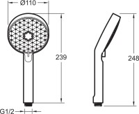 Душевая лейка Jacob Delafon Awaken E72415-BL