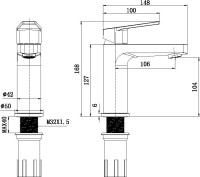 Смеситель для раковины Allen Brau Eclipse 5.E1001-00 с донным клапаном, хром Смеситель для раковины Allen Brau Eclipse 5.E1001-00 с донным клапаном, хром