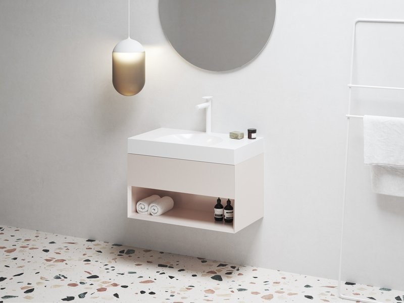 Тумба под раковину без столешницы Ravak Lite SD 80 алебастровая розовая