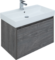 Тумба с раковиной Aquanet Nova Lite 75 дуб рошелье, 1 ящик