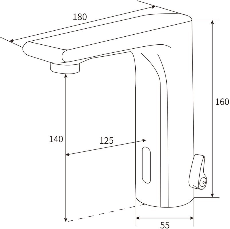 Смеситель для раковины beWash Photocell BWAM0BS8039 сенсорный, хром
