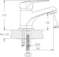 Смеситель для раковины Haiba HB37 HB1037