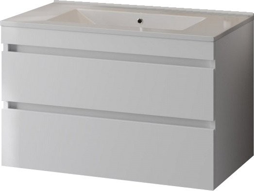 Тумба с раковиной Teymi Laina 80 матовая белая