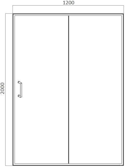 Душевая дверь в нишу Bravat Drop 120x200 раздвижная