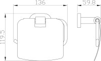 Держатель туалетной бумаги Wonzon & Woghand WW-8426-LG глянцевое золото