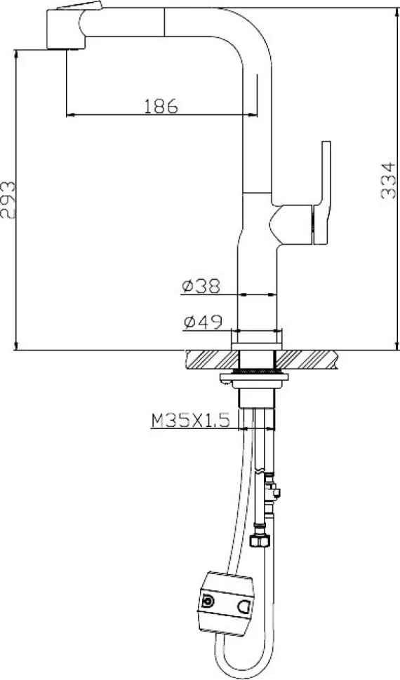 Смеситель для кухни BelBagno BB-LAM60-IN