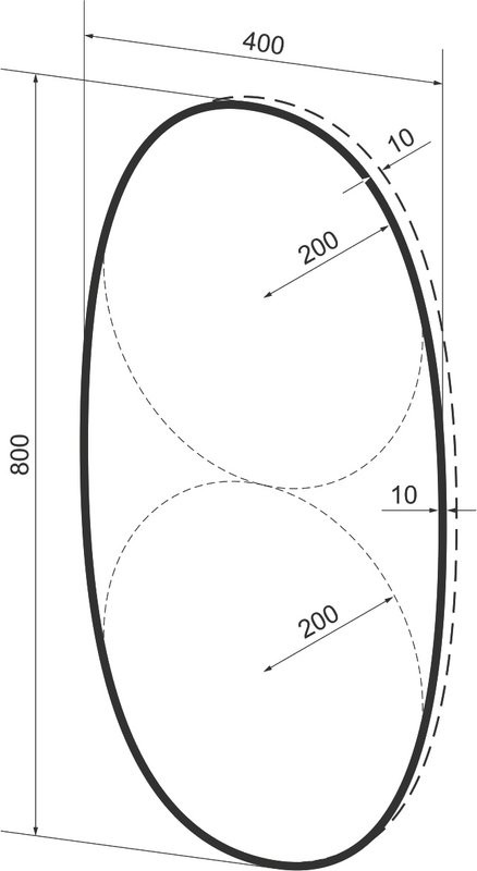 Зеркало Wellsee 7 Rays’ Spectrum 40х80 черное матовое