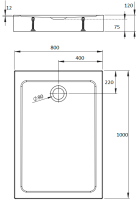Поддон для душа Radaway Doros F Compact 100x80 с сифоном