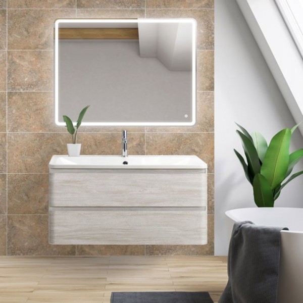 Мебель для ванной комнаты BelBagno Albano 100 подвесная, rovere vintage bianco
