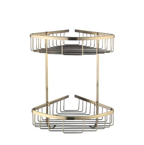 Полка Rose RW12Q угловая, двойная, бронза