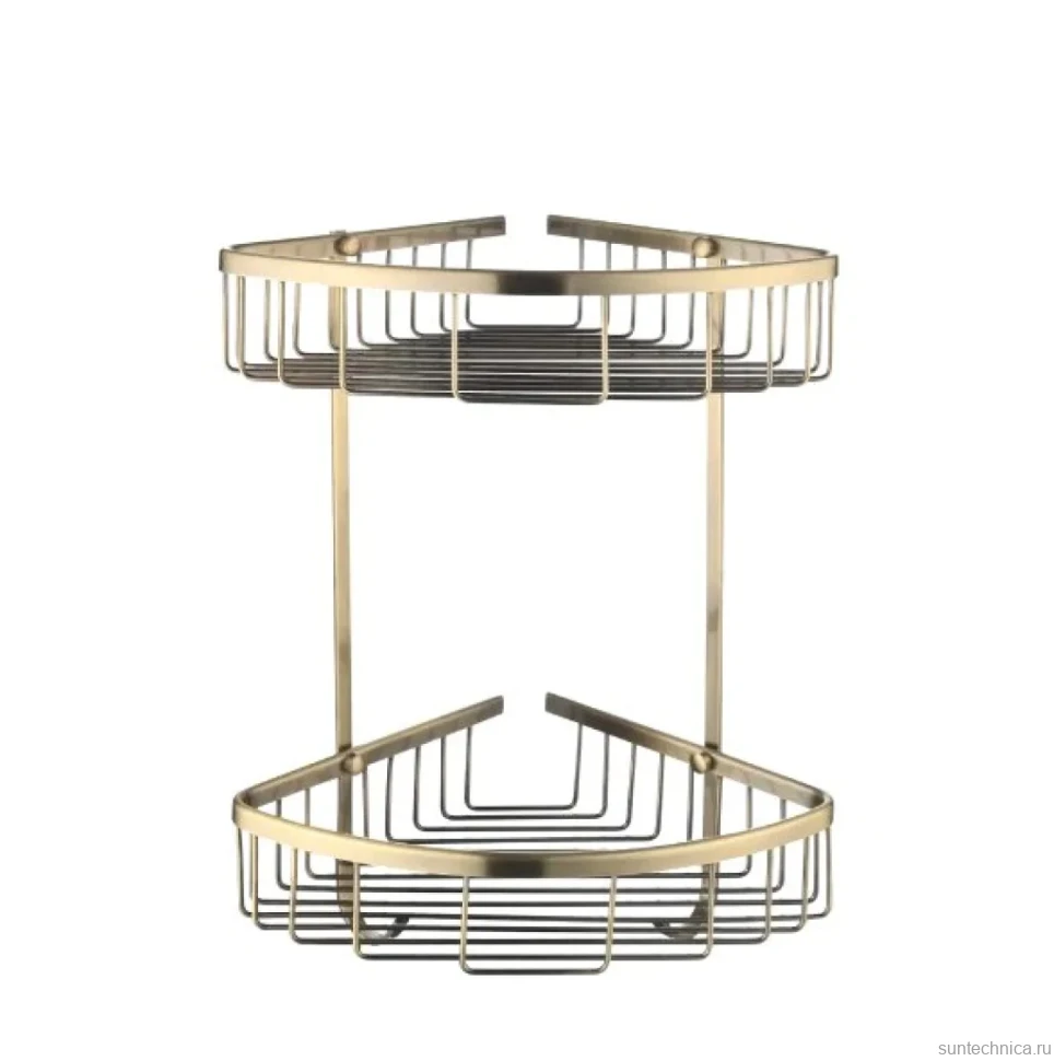Полка Rose RW12Q угловая, двойная, бронза