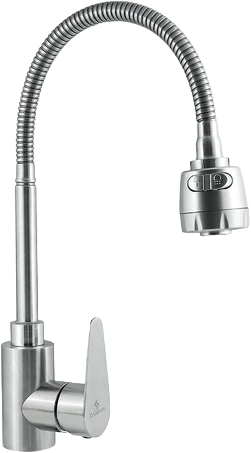 Смеситель для кухни Славен Сталь Ж СЛ-ОД-Ж25 с гибким изливом