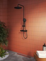Душевая стойка VitrA AquaHeat A4720536EXP матовая черная