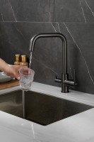 Смеситель для кухни BELZ B76802-3 вороненая сталь