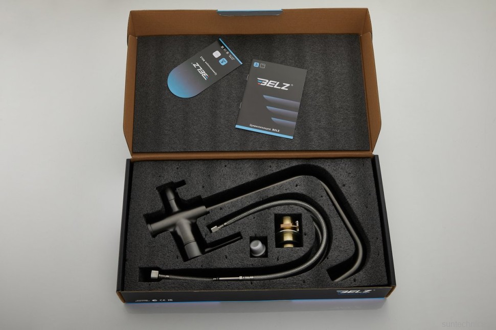 Смеситель для кухни BELZ B76802-3 вороненая сталь