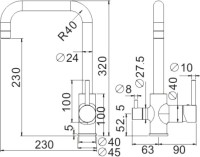 Смеситель для кухни BELZ B76802-3 вороненая сталь