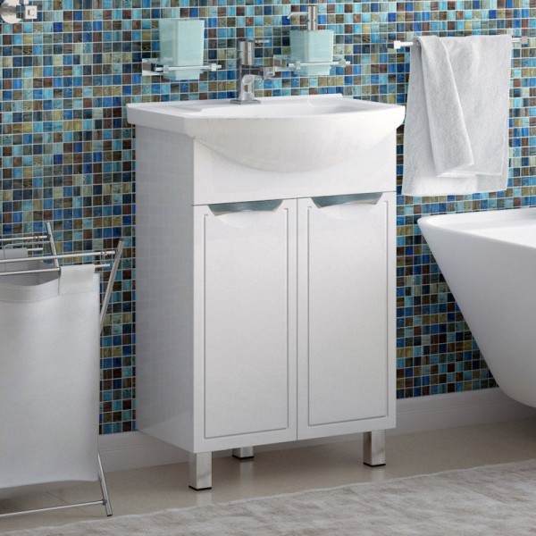 Тумба с раковиной Corozo Монро 60 белая