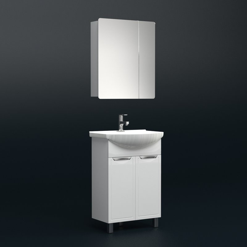 Тумба с раковиной Corozo Монро 60 белая