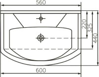 Тумба с раковиной Corozo Монро 60 белая