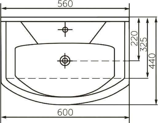Тумба с раковиной Corozo Монро 60 белая
