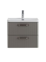 Тумба с раковиной BelBagno Due 60 ручки матовый атласный никель, сатин