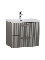 Тумба с раковиной BelBagno Due 60 ручки матовый атласный никель, сатин