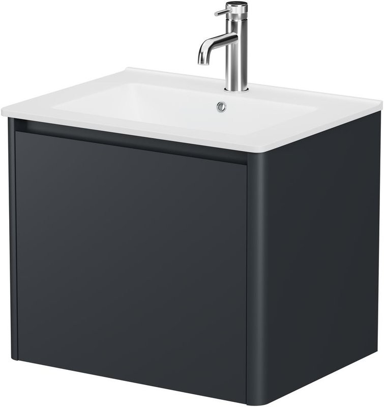 Тумба под раковину без столешницы Allen Brau Gravity 60 1 ящик, матовый антрацит