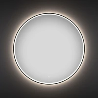 Зеркало круглое Wellsee 7 Rays’ Spectrum 75 с фронтальной подсветкой, черное матовое