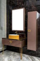 Тумба с раковиной Armadi Art Lucido 100 лиловая, раковина 878-G