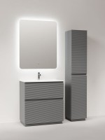 Мебель для ванной комнаты Sancos Folk Floor 80 напольная, ergraut soft, раковина CN7012