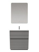 Мебель для ванной комнаты Sancos Folk Floor 80 напольная, ergraut soft, раковина CN7012