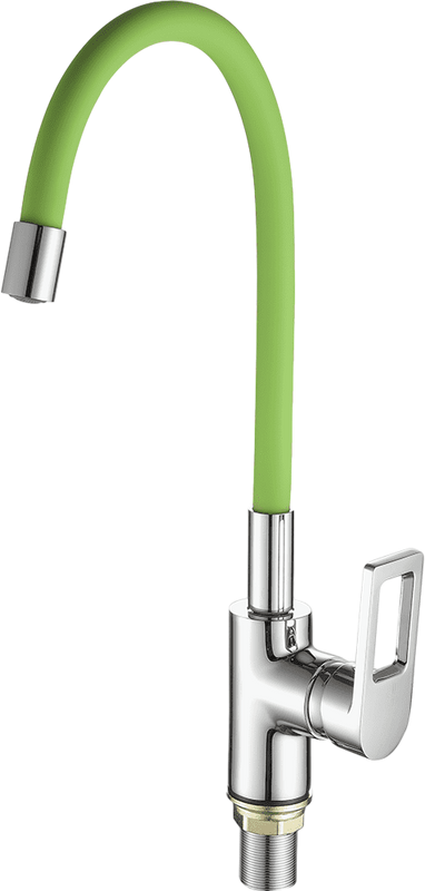 Смеситель для кухни Fashun A4253+B05 хром, зеленый