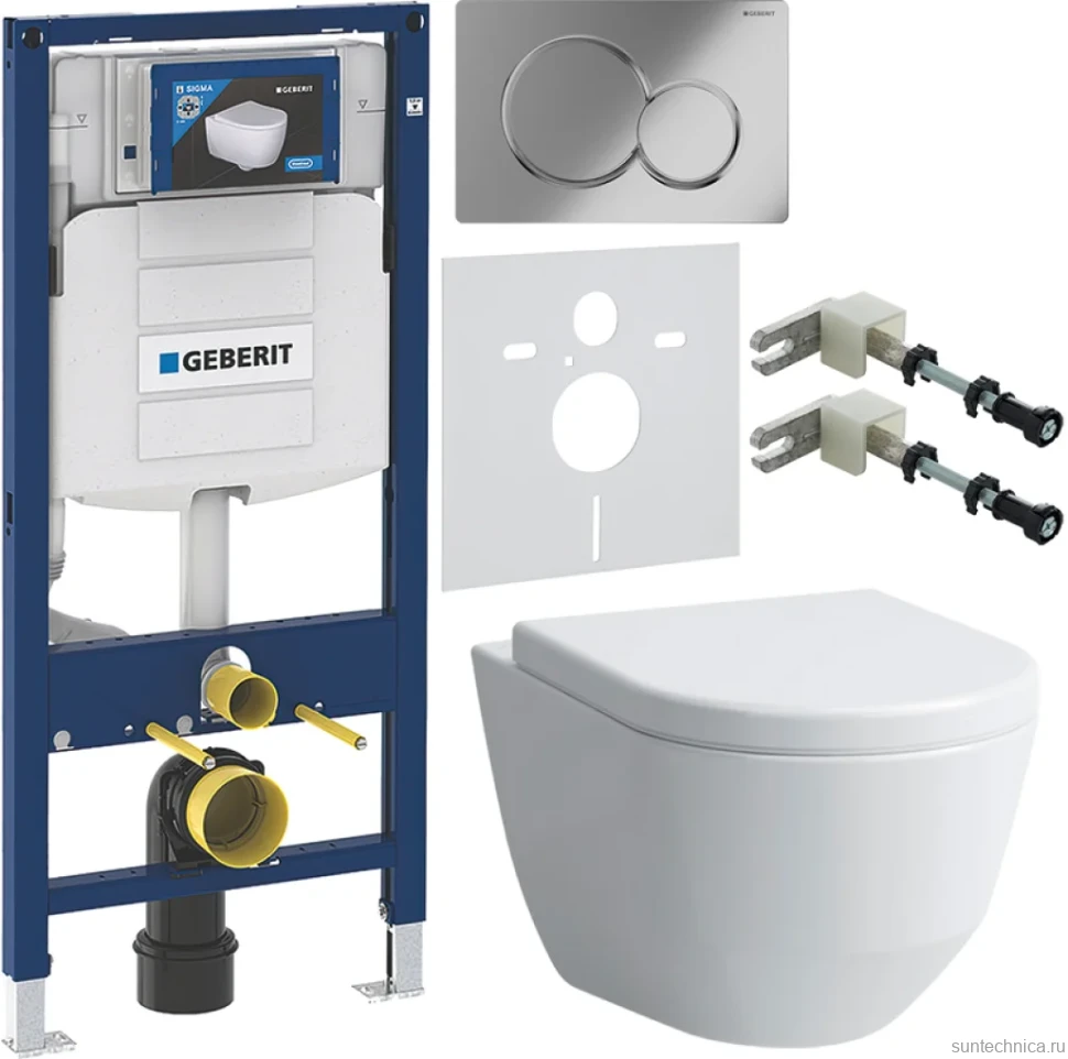Комплект Унитаз подвесной Laufen Pro Rimless 8.2096.6.000.000.1 без ободка + Крышка 8.9695.1.300.000.1 с микролифтом, петли хром + Инсталляция Geberit Duofix UP 320 111.300.00.5 + Кнопка Sigma 01 115.770.21.5 хром + Крепления 111.815.00.1 к стене + Звукои