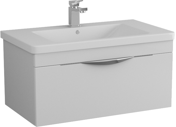 Тумба под раковину Owl 1975 Sjel подвесная, белый лак, 80