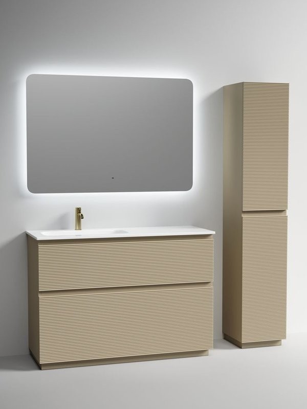 Мебель для ванной комнаты Sancos Folk Floor 120 левая напольная, капучино, раковина CN7020