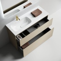 Мебель для ванной комнаты Sancos Folk Floor 120 левая напольная, капучино, раковина CN7020